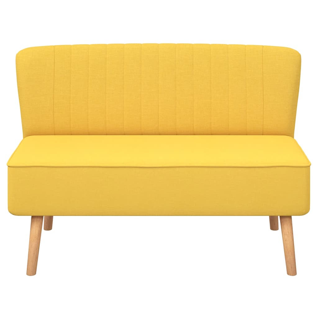 Sofá de tecido 117x55,5x77 cm amarelo