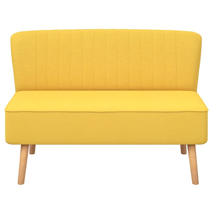 Sofá de tecido 117x55,5x77 cm amarelo