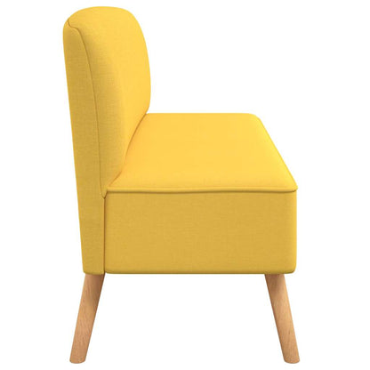 Sofá de tecido 117x55,5x77 cm amarelo