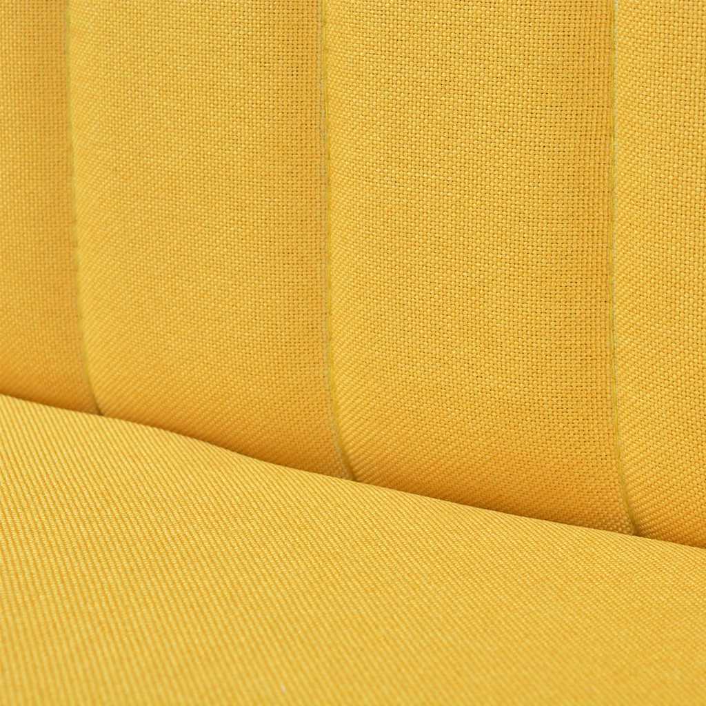 Sofá de tecido 117x55,5x77 cm amarelo