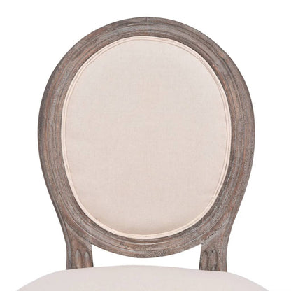 Cadeiras de jantar 4 pcs tecido cor creme