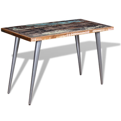 Mesa de jantar madeira reciclada maciça 120x60x76 cm