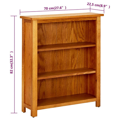 Estante com 3 prateleiras 70x22,5x82 cm madeira carvalho maciça
