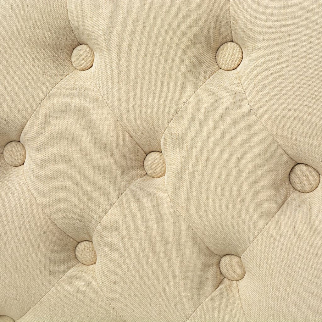 Cadeiras de jantar 4 pcs tecido creme