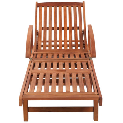 Espreguiçadeiras com mesa 2 pcs madeira acácia maciça
