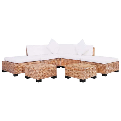 Conjunto de sofás 18 pcs vime genuíno