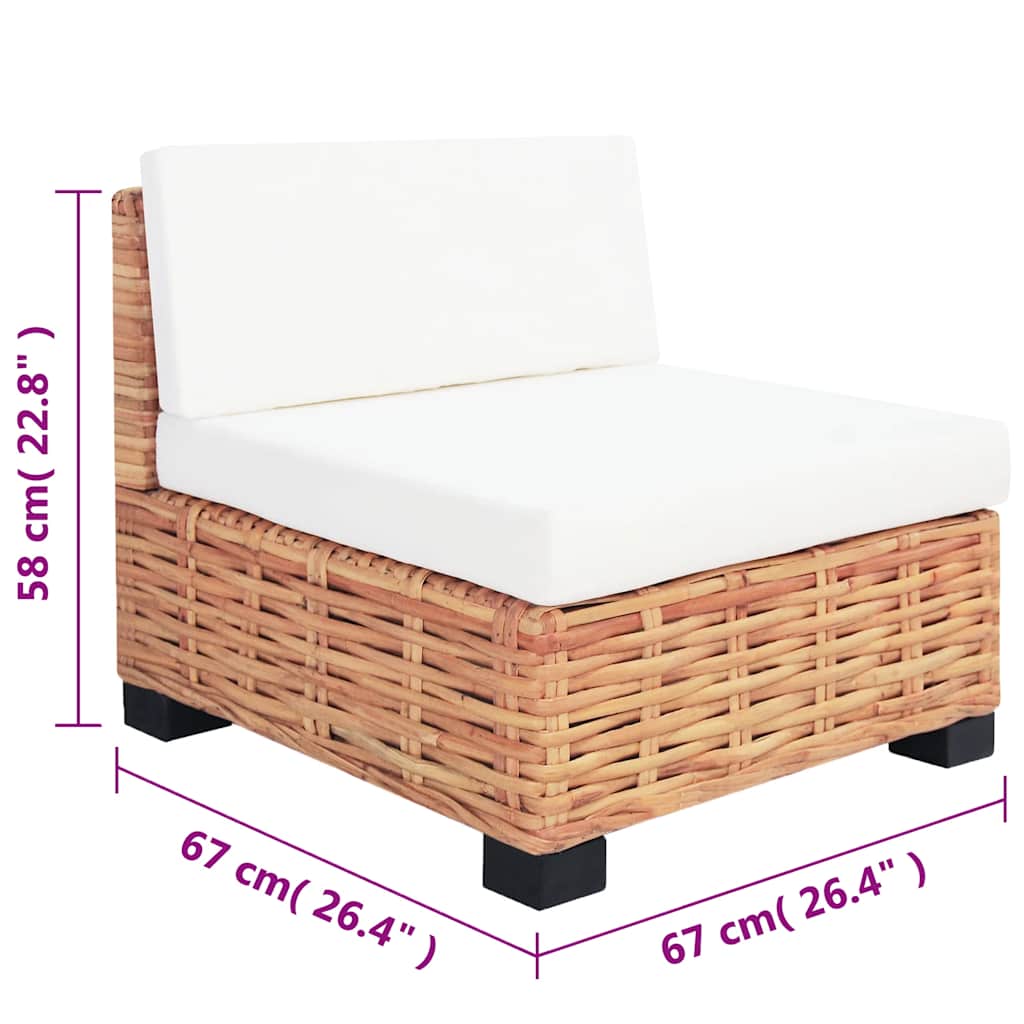 Conjunto de sofás 18 pcs vime genuíno