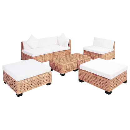 Conjunto de sofás 18 pcs vime genuíno