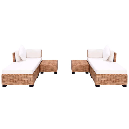 Conjunto de sofás 16 pcs vime genuíno