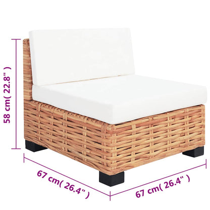 Conjunto de sofás 14 pcs vime genuíno