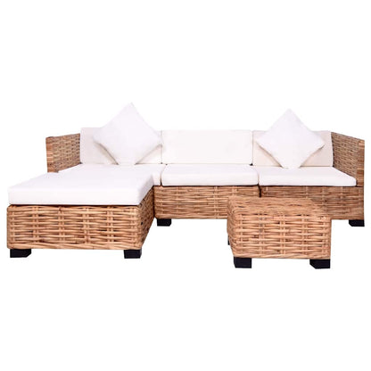 Conjunto de sofás 14 pcs vime genuíno