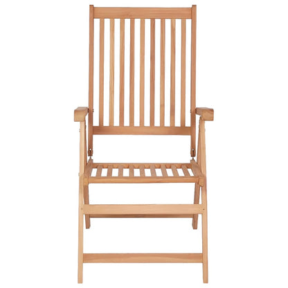 Cadeiras de jardim reclináveis 2 pcs madeira teca maciça