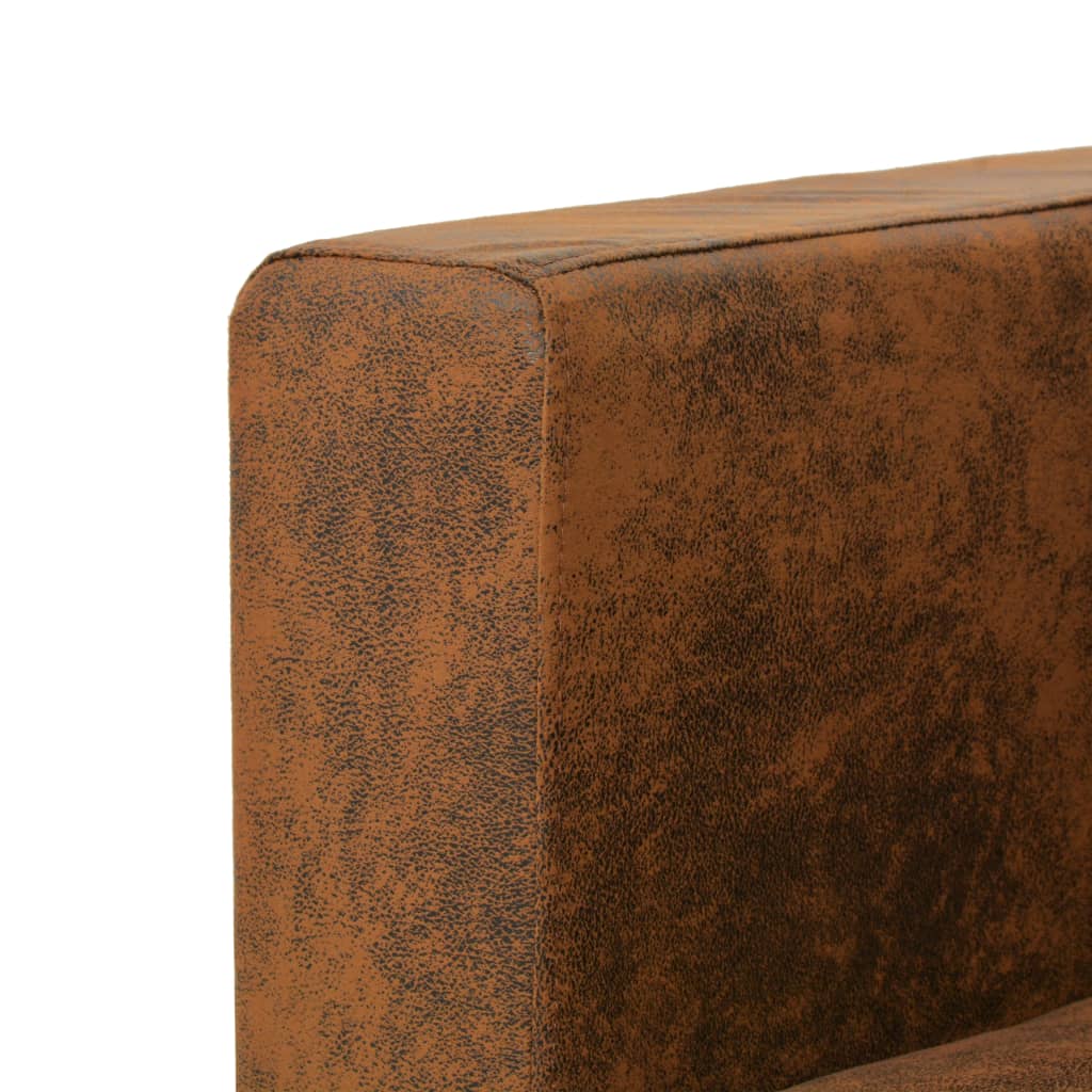 Sofá de 3 lugares 191x73x82 cm camurça artificial