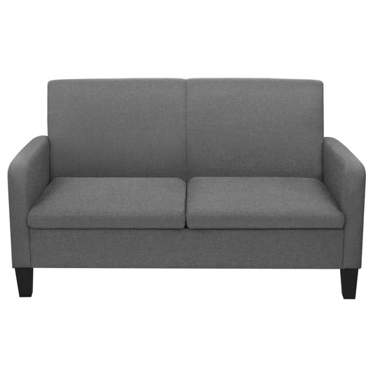 Sofá de 2 lugares 135x65x76 cm cinzento escuro