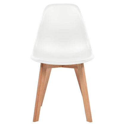 Cadeiras de jantar 4 pcs plástico branco