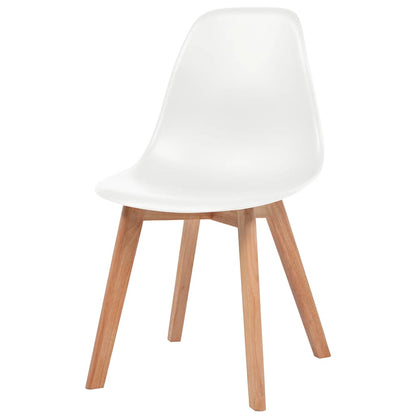 Cadeiras de jantar 4 pcs plástico branco