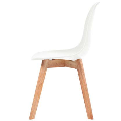 Cadeiras de jantar 4 pcs plástico branco