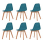 Cadeiras de jantar 6 pcs plástico turquesa
