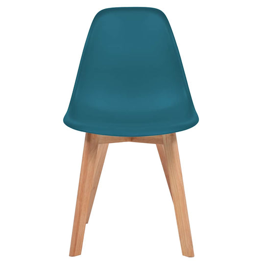 Cadeiras de jantar 6 pcs plástico turquesa