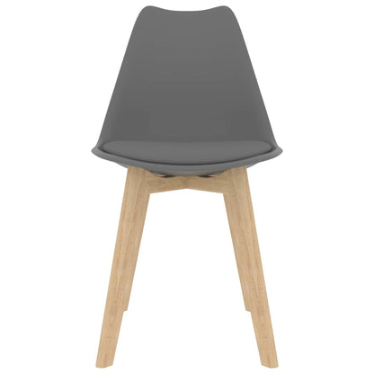 Cadeiras de jantar 2 pcs plástico cinzento