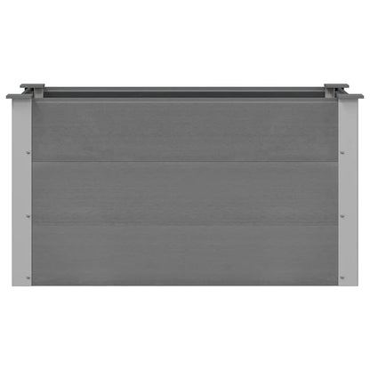Canteiro elevado para jardim WPC 100x50x54 cm cinzento