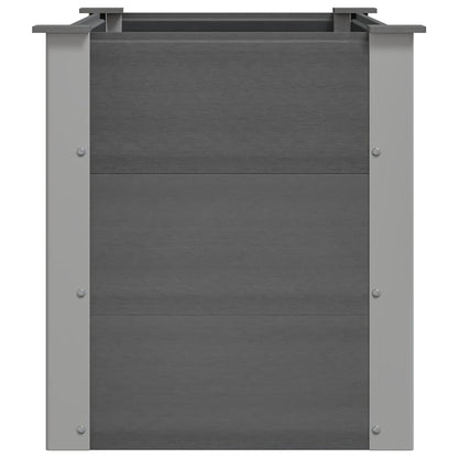 Canteiro elevado para jardim WPC 100x50x54 cm cinzento