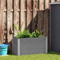 Canteiro elevado para jardim WPC 100x50x54 cm cinzento