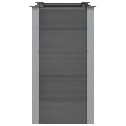 Canteiro elevado para jardim WPC 100x50x91 cm cinzento