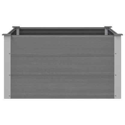 Canteiro elevado para jardim WPC 100x100x54 cm cinzento
