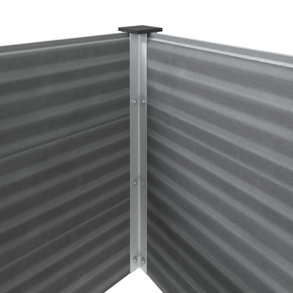 Canteiro elevado para jardim WPC 100x100x54 cm cinzento