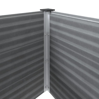 Canteiro elevado para jardim WPC 100x100x91 cm cinzento