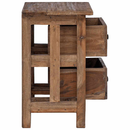 Mesa de cabeceira em madeira de mogno maciça 40x30x51 cm
