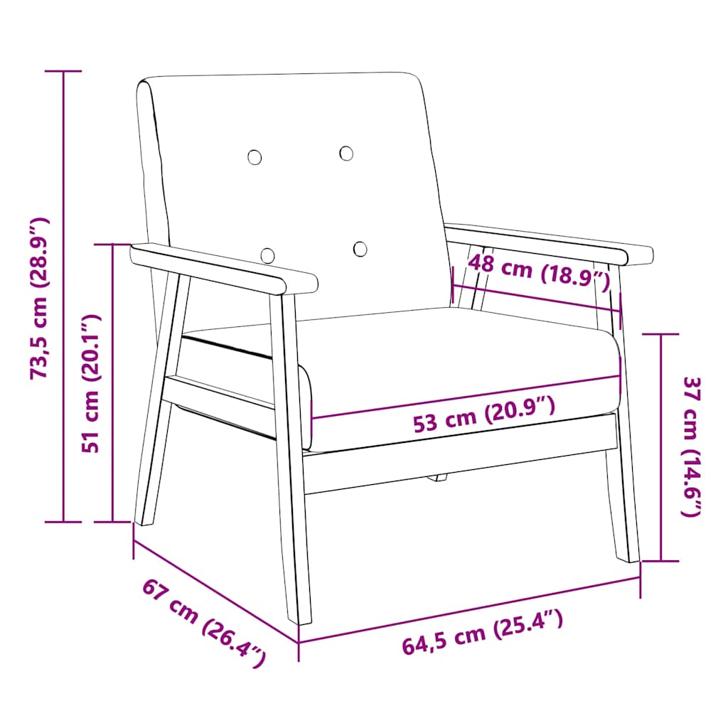 Poltrona em tecido cinzento-escuro