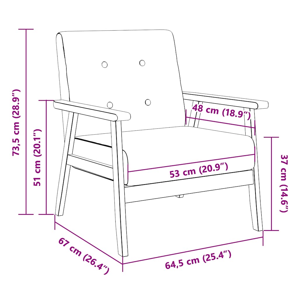 Poltrona em tecido azul