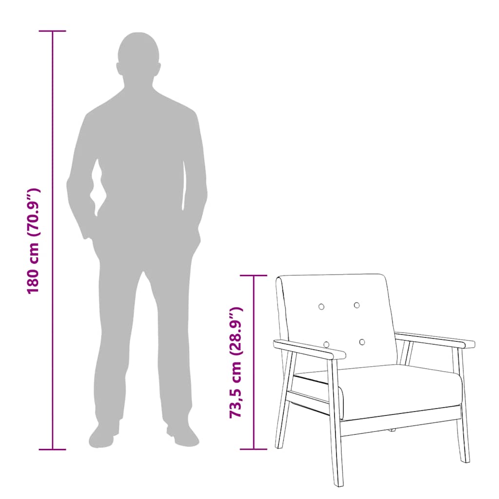 Poltrona em tecido azul