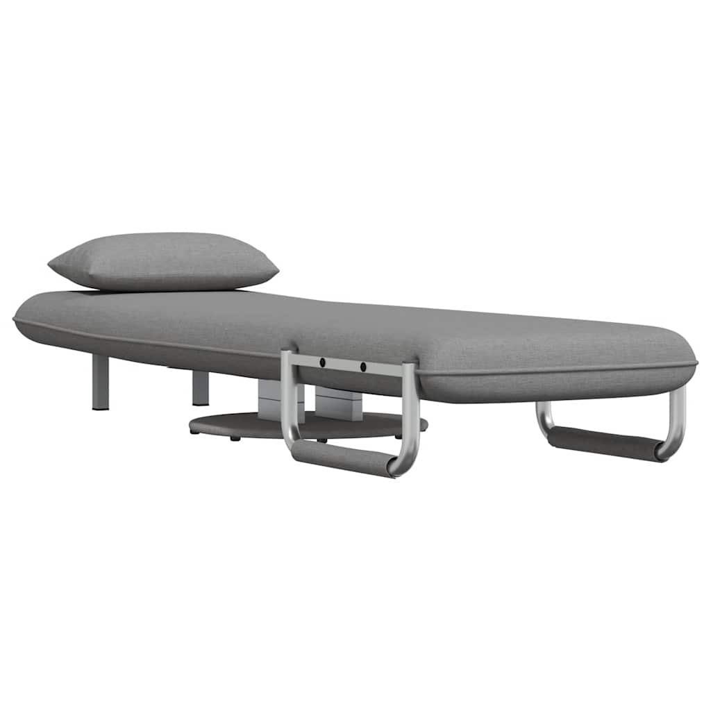Cadeira giratória e sofá-cama tecido cinzento-claro