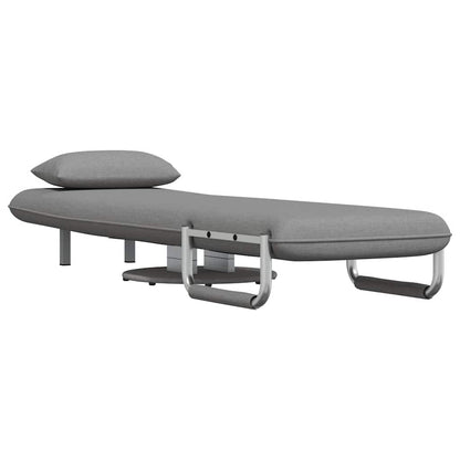 Cadeira giratória e sofá-cama tecido cinzento-claro