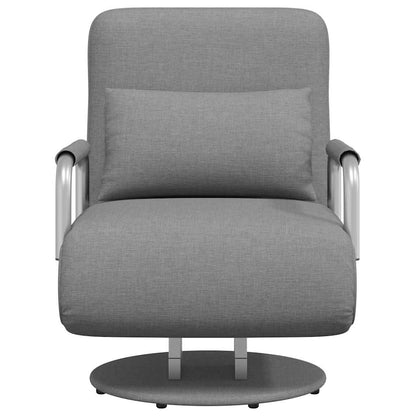 Cadeira giratória e sofá-cama tecido cinzento-claro