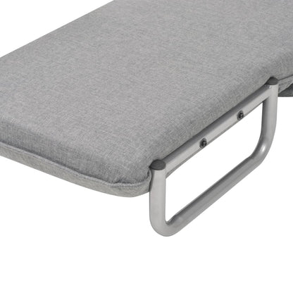 Cadeira giratória e sofá-cama tecido cinzento-claro