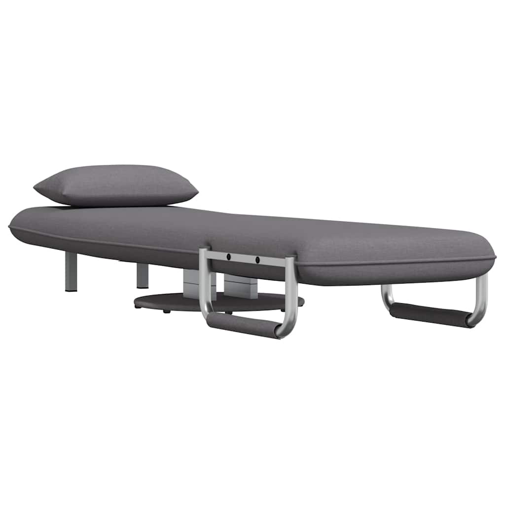 Cadeira giratória e sofá-cama tecido cinzento-escuro