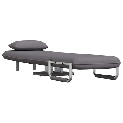 Cadeira giratória e sofá-cama tecido cinzento-escuro