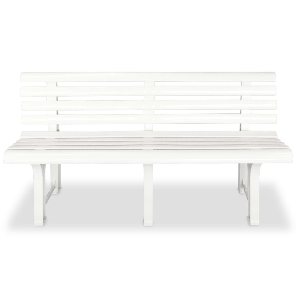 Banco de jardim 145,5 cm plástico branco