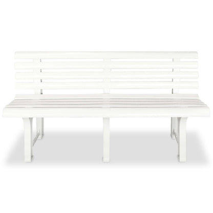Banco de jardim 145,5 cm plástico branco