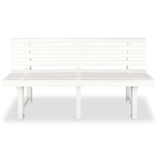 Banco de jardim 145,5 cm plástico branco