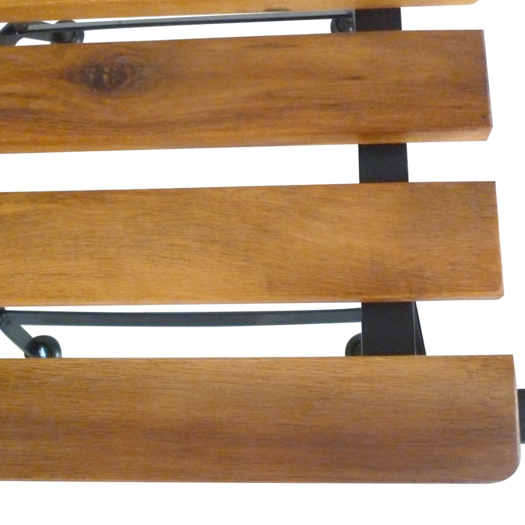 Cadeiras de jardim dobráveis 2 pcs aço e madeira acácia maciça