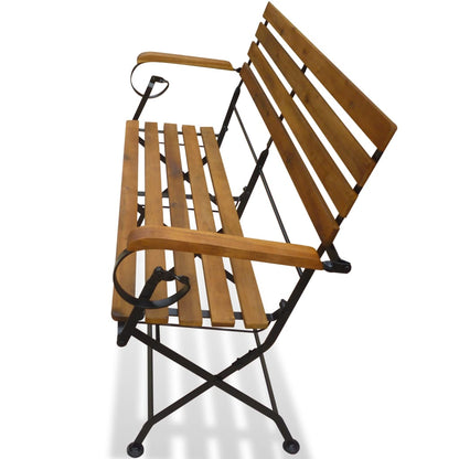 Banco de jardim dobrável 112 cm madeira acácia maciça