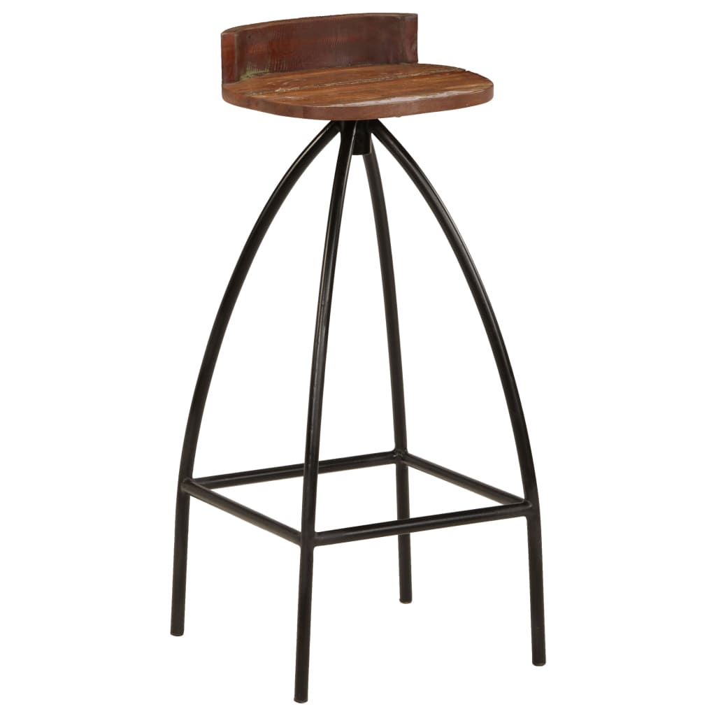 Bancos de bar 2 pcs madeira recuperada maciça