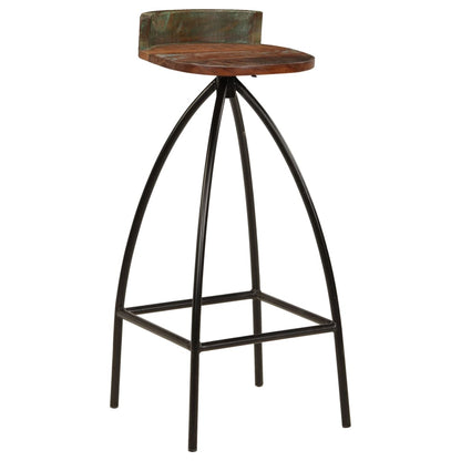 Bancos de bar 2 pcs madeira recuperada maciça