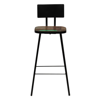 Conjunto de bar 3 pcs madeira recuperada maciça multicor