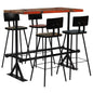 Conjunto de bar 5 pcs madeira recuperada maciça multicor